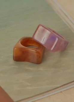 Peppermayo Art House Resin Ring - Sepia