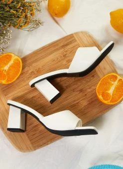 Cult Avenue Dixie Mule Heel - White -Peppermayo Shop 6813e890f0e1406aadaf80405409a762