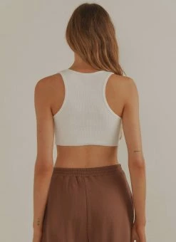 Vacancy Supply Outtakes Ribbed Tank - Off White -Peppermayo Shop 6b09e4b07ec14ed2919ba5d242848e24