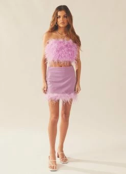 Peppermayo Exclusive The Night Is Ours Feather Crop - Lilac Love -Peppermayo Shop 6b9ac9c09332492e8979c47bff2a1ce3