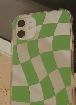 Peppermayo Time Warp IPhone Case - Gren Warp Check -Peppermayo Shop 6da40f6fc252416598bfc830c5de913c