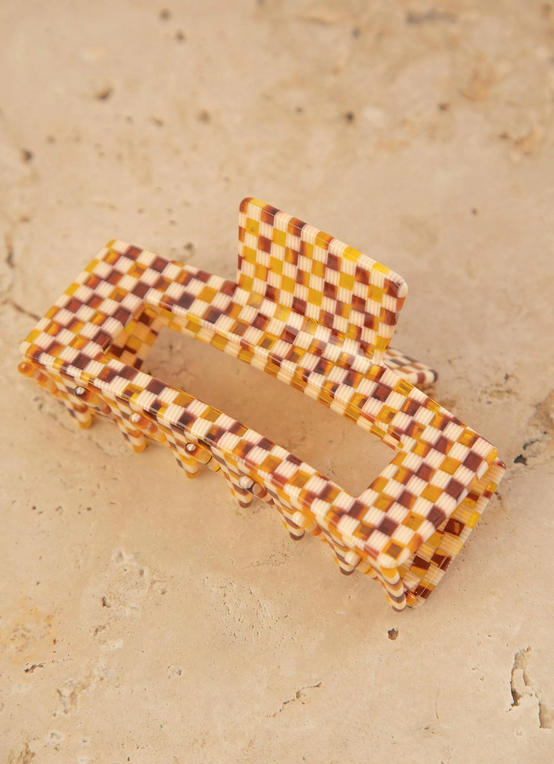 Peppermayo Alba Hair Clip - Yellow Check 8 Peppermayo Alba Hair Clip - Yellow Check - Image 6