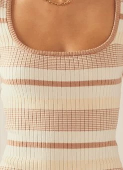 Peppermayo Exclusive Ray LS Stripe Knit Dress - Natural -Peppermayo Shop 6fc66698b4174a9ea553af7bb24142cb