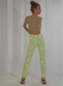 Peppermayo Exclusive Electric Avenue Pants - Lime