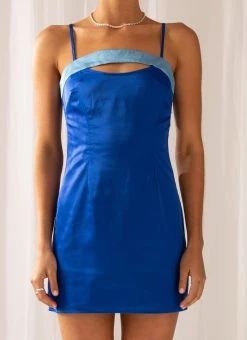 Peppermayo Exclusive Midnight Cosmos Mini Dress - Cobalt Blue -Peppermayo Shop 74c2b7c1f2d845639b56e4802a043506