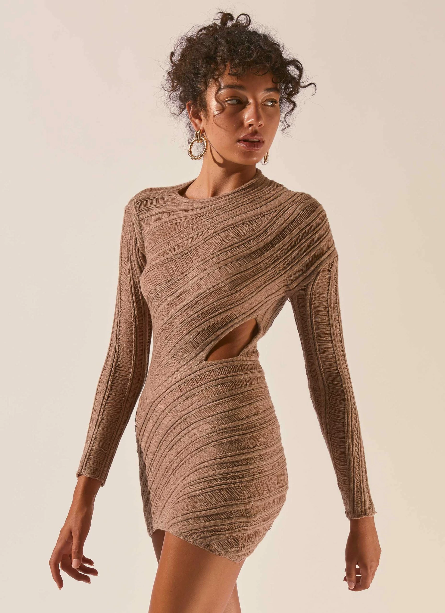 Peppermayo Exclusive Angels Wing Mini Dress - Taupe 4 Peppermayo Exclusive Angels Wing Mini Dress - Taupe - Image 2