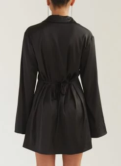 Silk X Peppermayo Draped In Bliss Satin Shirt Dress - Shadow 16 Silk X Peppermayo Draped In Bliss Satin Shirt Dress - Shadow -Peppermayo Shop 76b9b23ba6ea49349ee8f8e0bed42a70