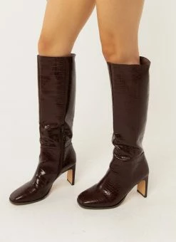 Cult Avenue Austin High Boot - Chocolate Croc -Peppermayo Shop 7be89dd589cf4cefa472e539049ba857