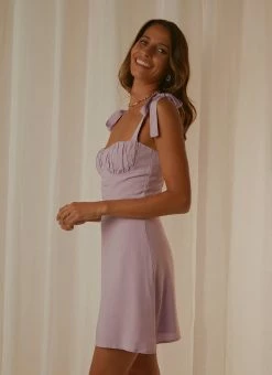 Peppermayo Exclusive French Kiss Mini Dress - Lilac -Peppermayo Shop 7d6703f98b74443490308f1ceb80fe9c