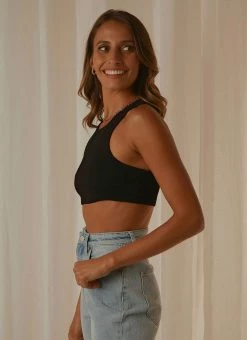 Peppermayo Exclusive Alfie Crop Singlet - Black -Peppermayo Shop 81dfd9c38a4144bf851f068ccfbe1686