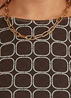 Riley Hubatka X Peppermayo Backstage With You Mini Dress - Chocolate Geo -Peppermayo Shop 87366825b2a245e2abb78b4f32e77ba4