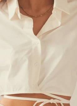 Peppermayo Exclusive Tailored To You Tie Shirt - White -Peppermayo Shop 87bc8fcb0240478da03abef3a2187fa6