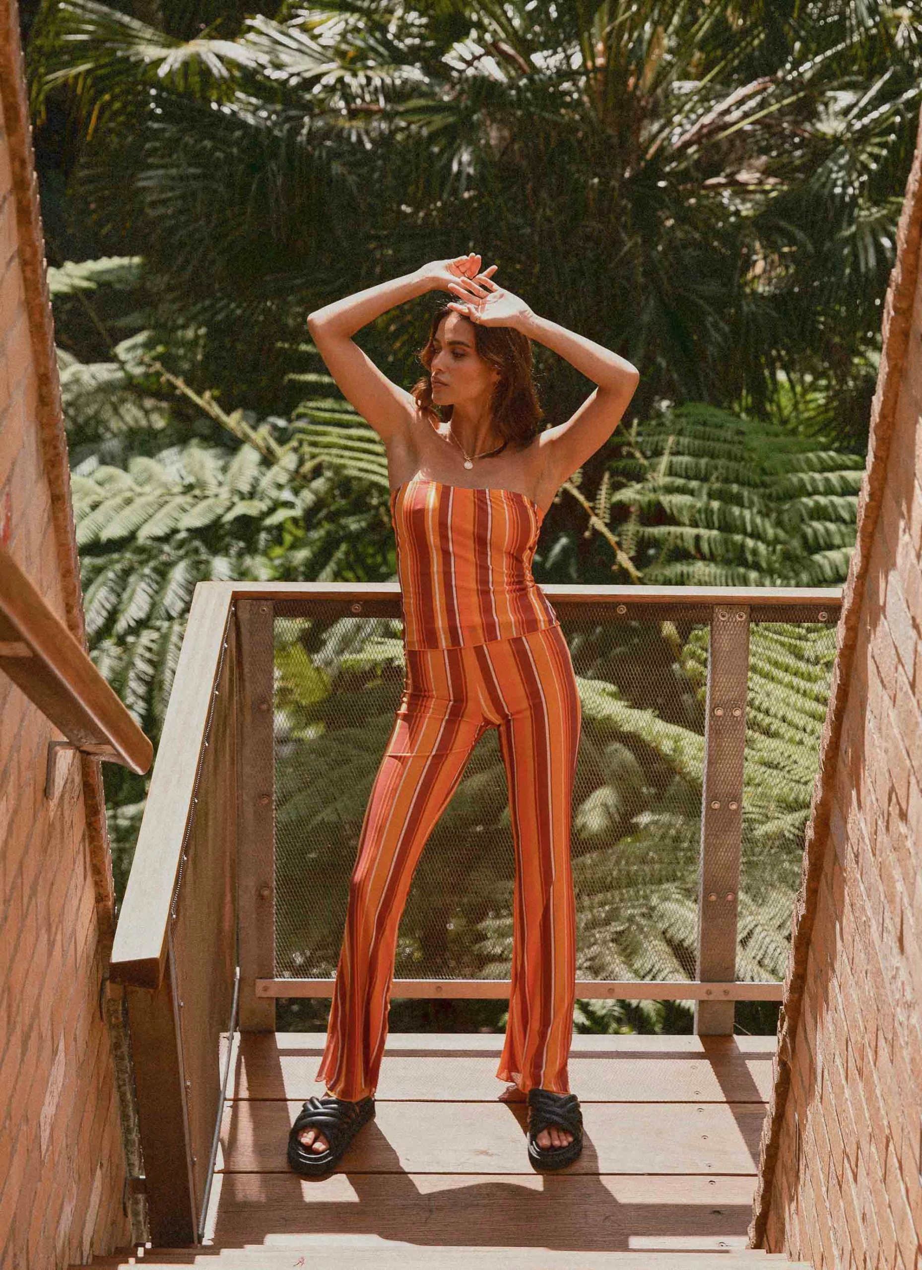 Peppermayo Exclusive Catching Last Light Pants - Golden Hour Stripe 6 Peppermayo Exclusive Catching Last Light Pants - Golden Hour Stripe - Image 4