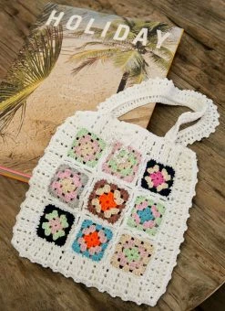 Peppermayo Ready For Summer Crochet Bag - White Multi -Peppermayo Shop 89adb6d27783485f9602a71c42bd9e80