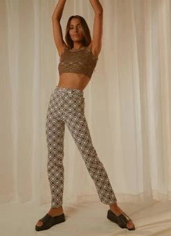 Peppermayo Exclusive Electric Avenue Pants - Choc Retro