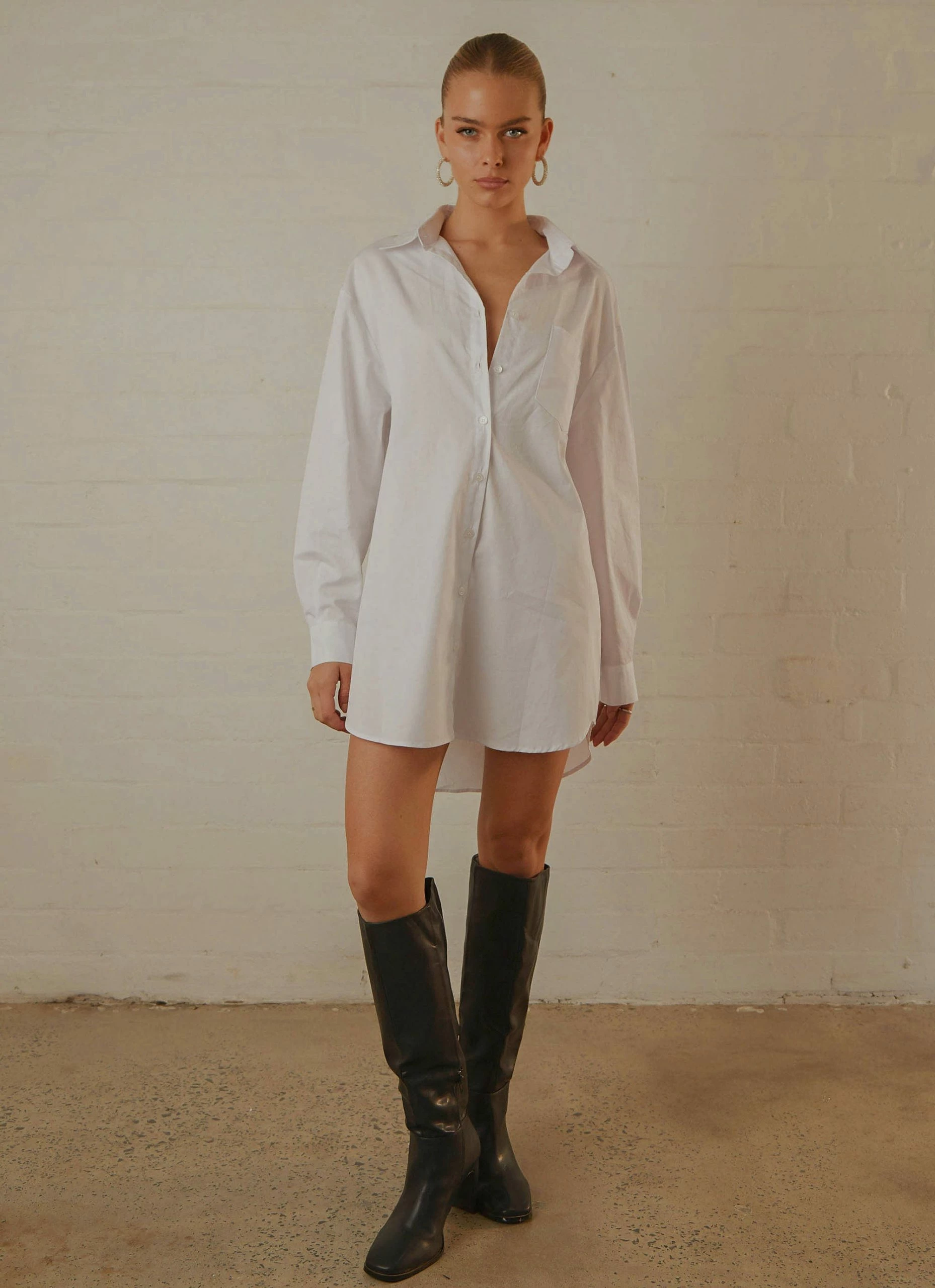 Peppermayo Exclusive Downtown Love Shirt Dress - White 4 Peppermayo Exclusive Downtown Love Shirt Dress - White - Image 2