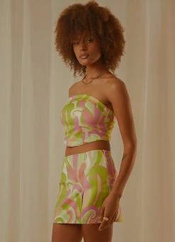 Peppermayo Exclusive Living In The 90s Bustier Top - Retro Swirl -Peppermayo Shop 8ff97ea8dd9e4ea4a224fd67d8dcc188