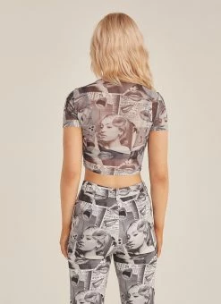 Riley Hubatka X Peppermayo Subway Style Mesh Baby Tee - Riley Collage -Peppermayo Shop 904bb4054aa14df0ac697ce0b38a6241