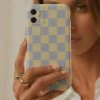 Peppermayo The Moment IPhone Case - Blue Check -Peppermayo Shop 904c7099109244c7bd7788e8e2195979