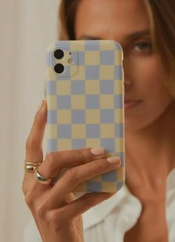 Peppermayo The Moment IPhone Case - Blue Check