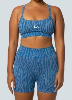 LaHana Swim Fleur Crop - Blue Zebra