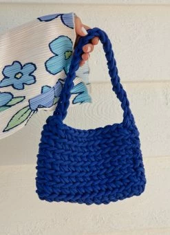 Peppermayo Getaway Weekend Crochet Bag - Cobalt