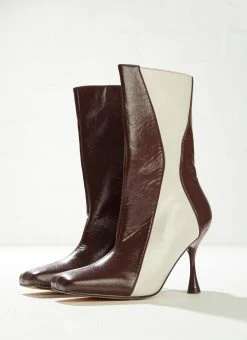 4TH & RECKLESS Tiffany Ankle Boot - Maroon And Cream -Peppermayo Shop 936ac3bfae0347c094c8980c32ae7941