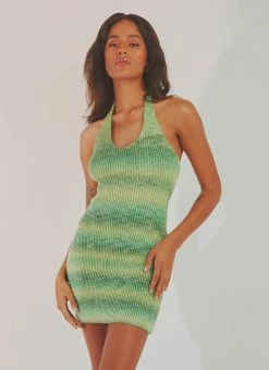 Peppermayo Young Hearts Mini Dress - Green