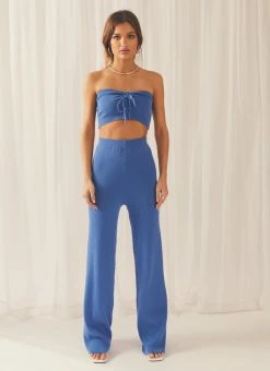 Peppermayo Exclusive Deep Water Knit Pants - Sky Blue -Peppermayo Shop 96798ebfa55c4832808dae975ab0b5ca