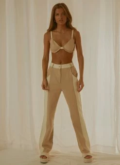 Peppermayo Exclusive Rhye Contrast Pants - Nude