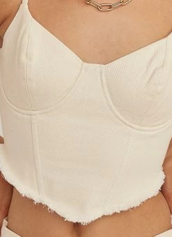 Riley Hubatka X Peppermayo Sundown Vibes Drill Bustier - Ivory -Peppermayo Shop 99aad8a536a74ce584a741bef915466e