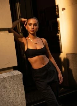 Silk X Peppermayo Atelier Crop Top - Shadow