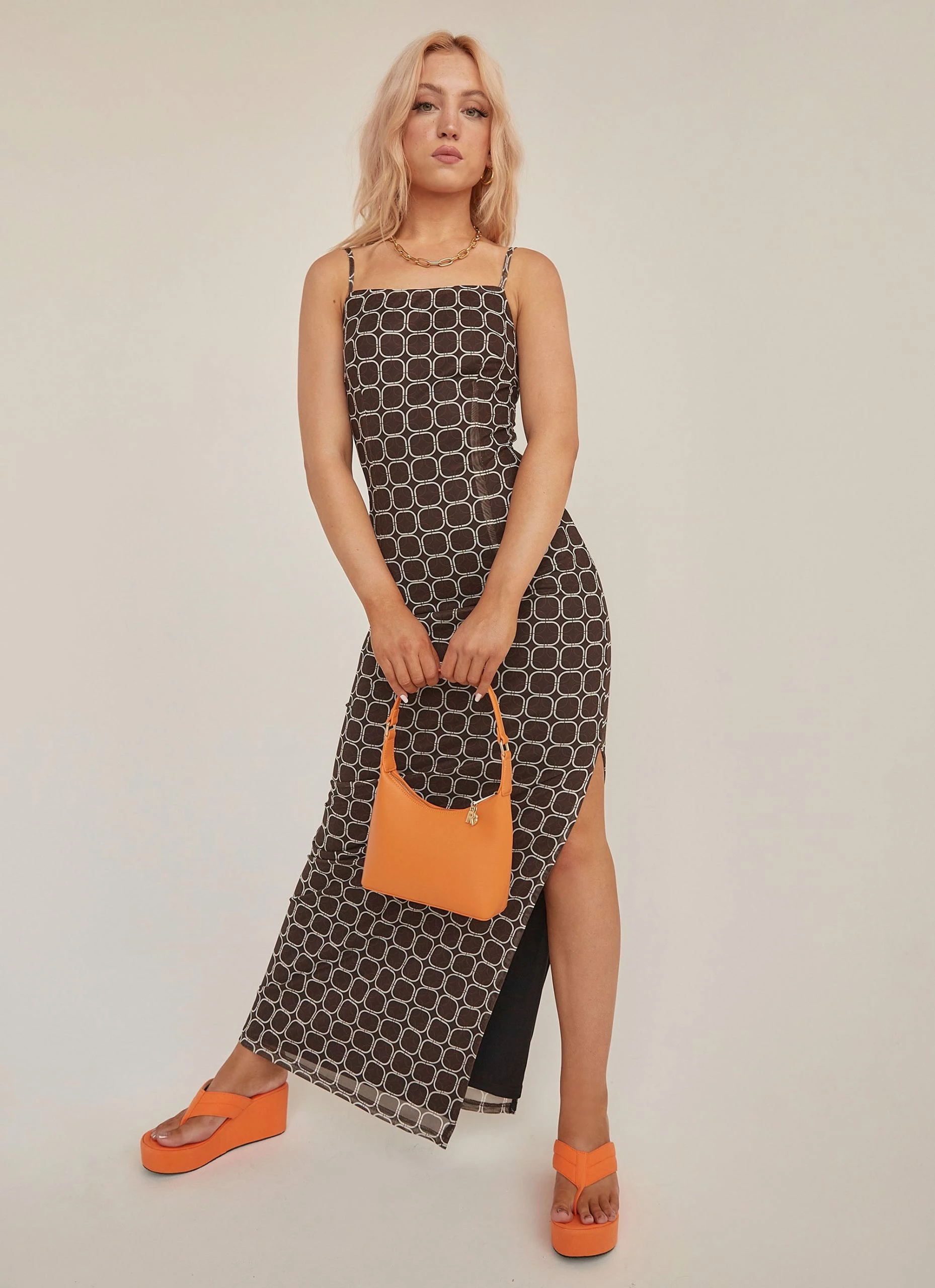 Riley Hubatka X Peppermayo Castaway Platform Thong - Tangerine 4 Riley Hubatka X Peppermayo Castaway Platform Thong - Tangerine - Image 2