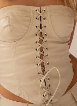 Peppermayo Exclusive Wanted And Wild PU Bustier Top - Stone 13 Peppermayo Exclusive Wanted And Wild PU Bustier Top - Stone -Peppermayo Shop 9b04af3a3ef147408d55bac88357c5b5