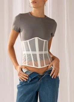 Peppermayo Exclusive Higher Love Bustier - White