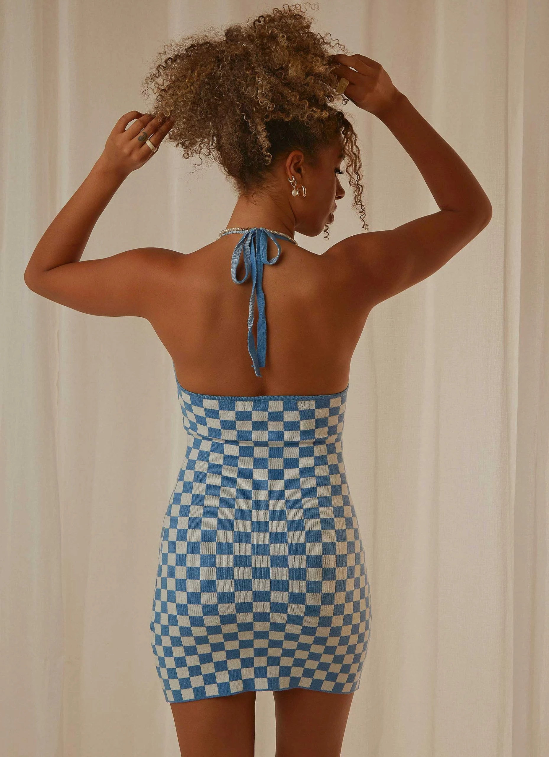 Peppermayo To The Limit Knit Halter Dress - Blue 7 Peppermayo To The Limit Knit Halter Dress - Blue - Image 5