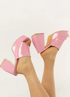Cult Avenue Saint Jean Platform Mule Heel - Baby Pink