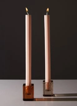 Candle Co Moreton Eco Fluted Dinner Candle - Nude