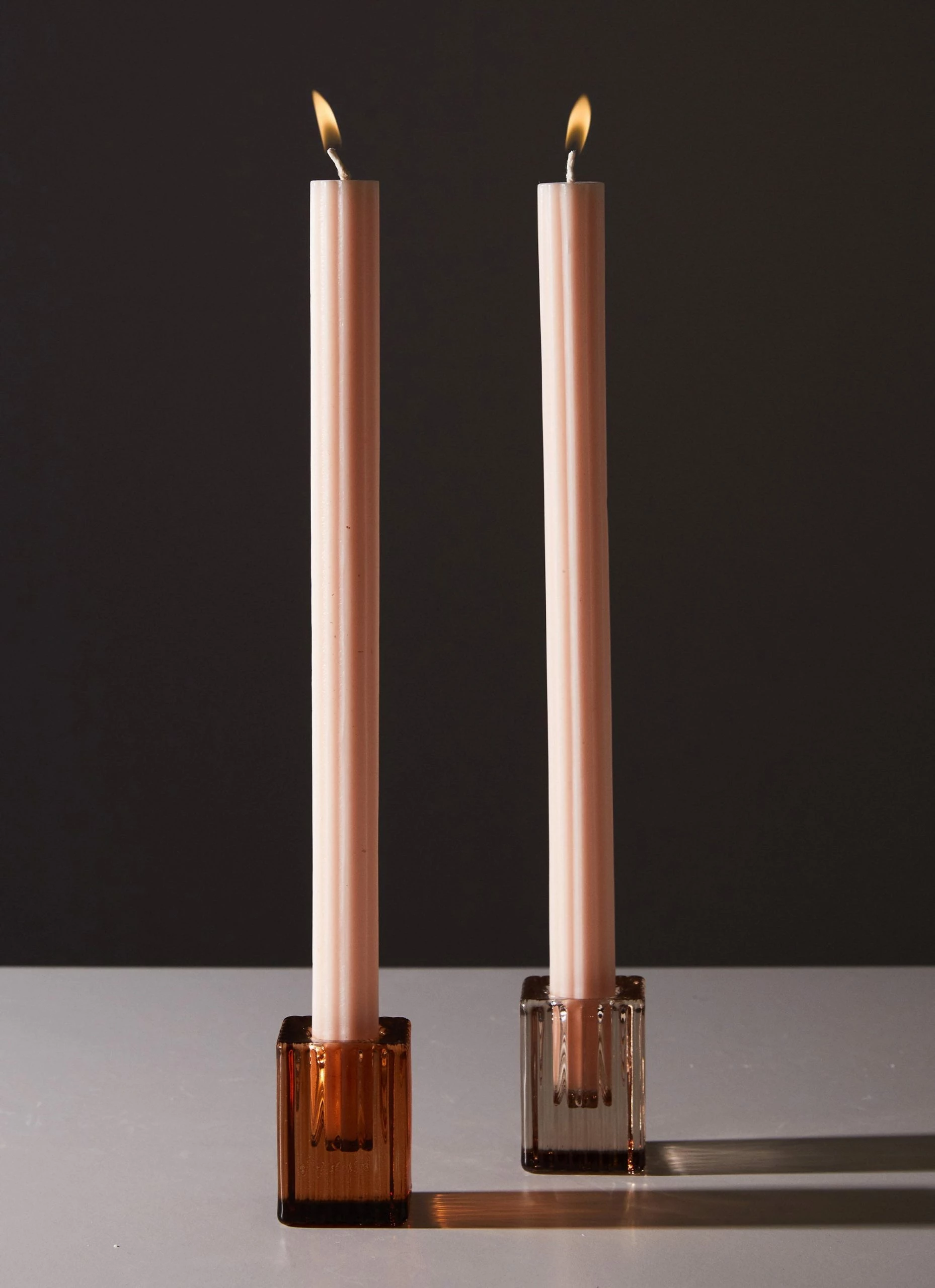 Candle Co Moreton Eco Fluted Dinner Candle - Nude 3 Candle Co Moreton Eco Fluted Dinner Candle - Nude