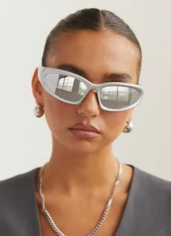Silk X Peppermayo Cyber Hacker Sunglasses - Silver -Peppermayo Shop Cyber Hacker Sunglasses1