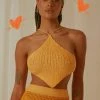 Peppermayo Exclusive Summer Crush Crochet Halter Top - Mango -Peppermayo Shop EcomGraphics Jenaya SummerCrushHalter