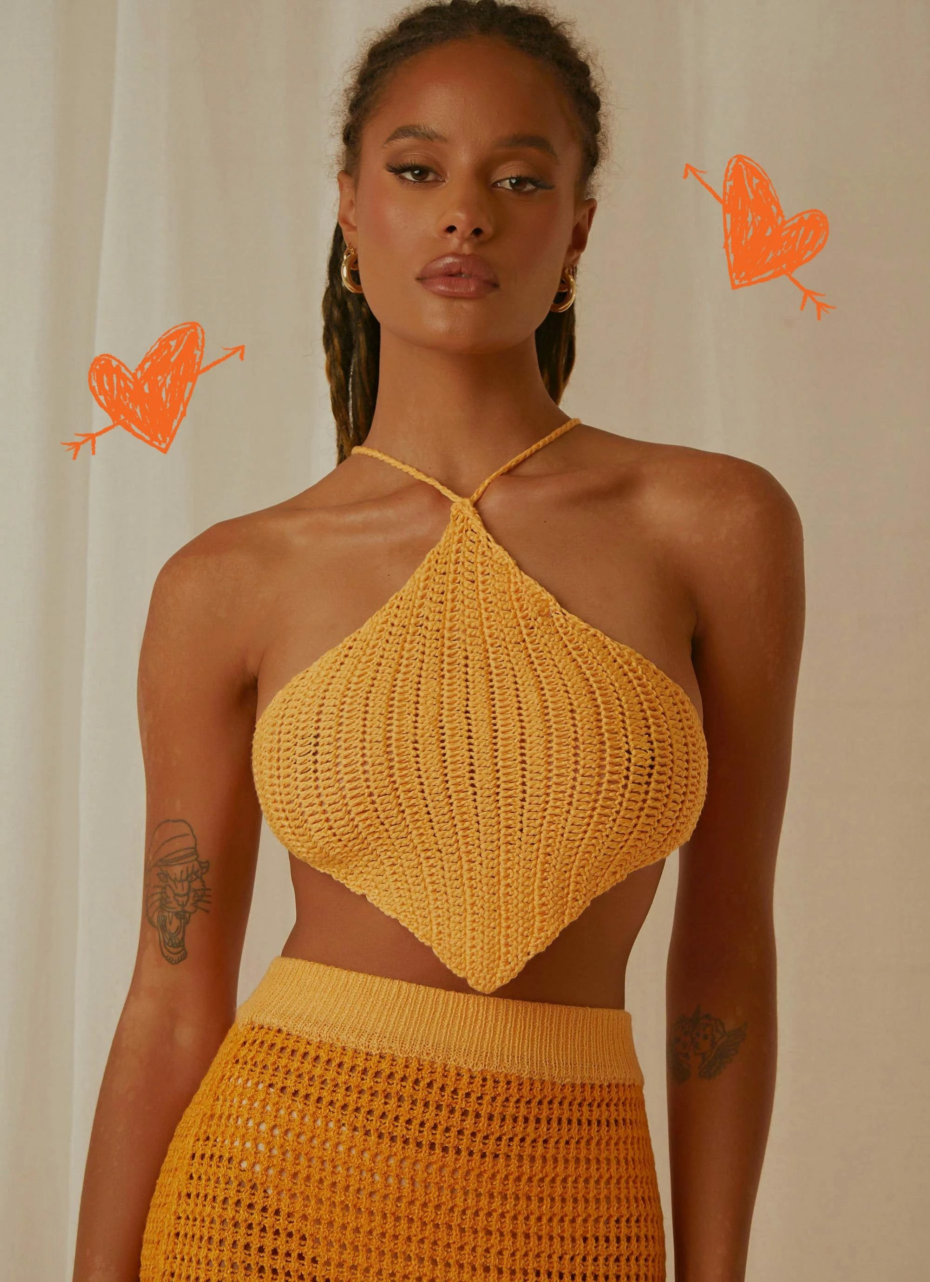 Peppermayo Exclusive Summer Crush Crochet Halter Top - Mango 3 Peppermayo Exclusive Summer Crush Crochet Halter Top - Mango