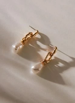 Peppermayo RSVP Earrings - Gold/ Pearl
