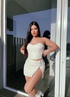 Peppermayo Exclusive Divine Energy Bustier - Ivory Snakeskin