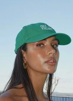 Peppermayo Exclusive Isle Escape Dad Cap - Jade Green -Peppermayo Shop Isle Escape Ecom Crops 104