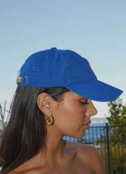 Peppermayo Exclusive Club Palma Dad Cap - Cobalt -Peppermayo Shop Isle Escape Ecom Crops 110