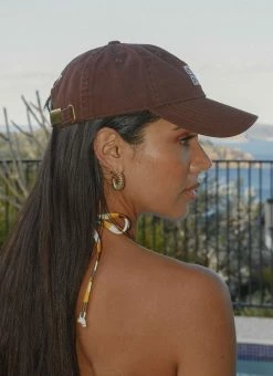 Peppermayo Exclusive Isle Escape Dad Cap - Chocolate -Peppermayo Shop Isle Escape Ecom Crops 120