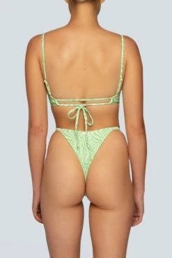 LaHana Swim Felix Top - Green Zebra -Peppermayo Shop Lahana felix green zebra back