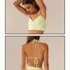 Peppermayo Exclusive Warmer Water Terry Halter Crop - Lime Green -Peppermayo Shop Leilani 4