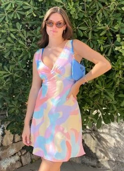 Peppermayo Exclusive Audrey Vintage Slip Dress - Pastel Wave